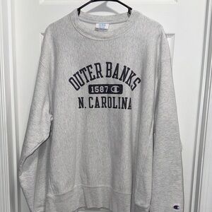 Champion Light Gray Outer Banks Crewneck Sweater